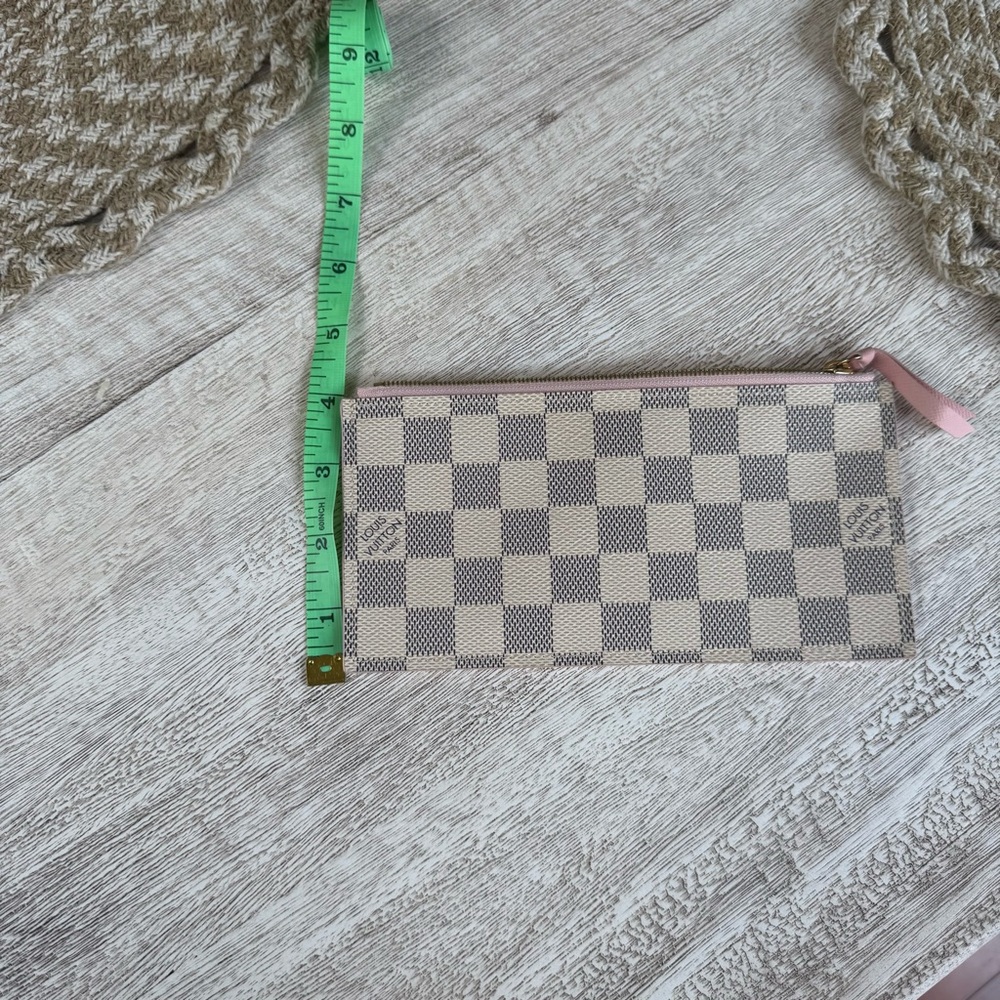 Authentic Louis Vuitton Felicie Insert Damier Azur/Rose Ballerina Zip Pouch - Picture 11 of 12